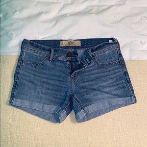 Hollister denim midi shorts.
